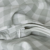 Violette Casa Sage Gingham Washed Cotton Quilt Cover Set