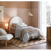Violette Casa Sage Gingham Washed Cotton Quilt Cover Set