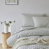Violette Casa Gingham Washed Cotton Sheet Set