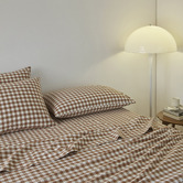 Violette Casa Gingham Washed Cotton Sheet Set