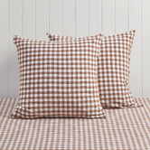 Violette Casa Gingham Washed Cotton European Pillowcases