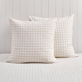 Violette Casa Gingham Washed Cotton European Pillowcases