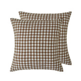 Violette Casa Gingham Washed Cotton European Pillowcases