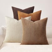 Violette Casa 4 Piece Brea Corduroy Velvet Cushion Cover Set