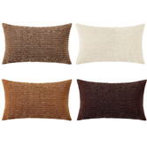 Violette Casa 4 Piece Ardian Corduroy Velvet Lumbar Cushion Cover Set