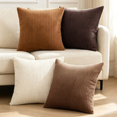 Violette Casa 4 Piece Ardian Corduroy Velvet Cushion Cover Set