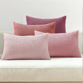 Violette Casa 4 Piece Ardian Corduroy Velvet Lumbar Cushion Cover Set