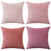 Violette Casa 4 Piece Ardian Corduroy Velvet Cushion Cover Set