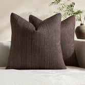 Violette Casa Kenna Linen-Blend Cushion Covers