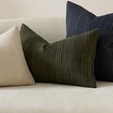 Violette Casa Kenna Rectangular Linen-Blend Cushion Covers