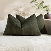 Violette Casa Kenna Rectangular Linen-Blend Cushion Covers