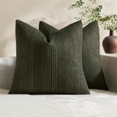 Violette Casa Kenna Linen-Blend Cushion Covers