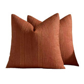 Violette Casa Kenna Linen-Blend Cushion Covers