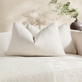 Violette Casa Kenna Rectangular Linen-Blend Cushion Covers