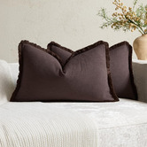 Violette Casa Solace Rectangular Linen &amp; Cotton Cushion Covers