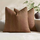 Violette Casa Kenna Linen-Blend Cushion Covers