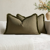Violette Casa Solace Rectangular Linen &amp; Cotton Cushion Covers