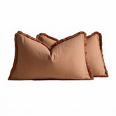 Violette Casa Solace Rectangular Linen &amp; Cotton Cushion Covers