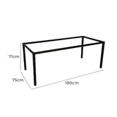 Rein Office Black Gordana Steel Rectangular Table Frame