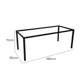 Rein Office Black Gordana Steel Rectangular Table Frame