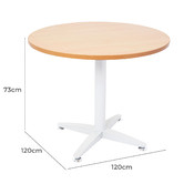 Rein Office White Leg Lawson Span Round Meeting Table