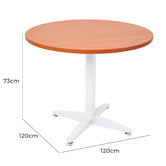 Rein Office White Leg Lawson Span Round Meeting Table