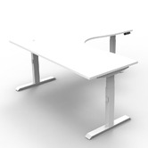 Rein Office Evans 180x150cm Dual Motor Electric Sit &amp; Stand Corner Desk