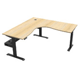 Rein Office Fridman 180x150cm Electric Sit &amp; Stand Corner Desk with Cable Tray