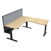 Rein Office Hoffman II Electric Sit &amp; Stand Corner Desk with Screen
