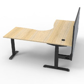 Rein Office Gordon II Electric Sit &amp; Stand Corner Desk with Screen