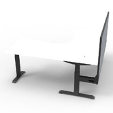 Rein Office Gordon II Electric Sit &amp; Stand Corner Desk with Screen