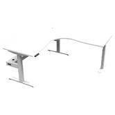 Rein Office Fridman 180x150cm Electric Sit &amp; Stand Corner Desk with Cable Tray