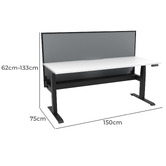 Rein Office Dassault II Electric Sit &amp; Stand Desk with Screen