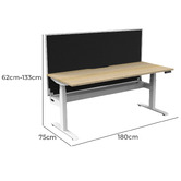 Rein Office Dassault Electric Sit &amp; Stand Desk with Screen