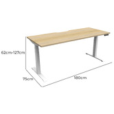 Rein Office Arnoult 180cm Dual Motor Electric Sit &amp; Stand Desk