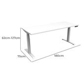 Rein Office Arnoult 180cm Dual Motor Electric Sit &amp; Stand Desk