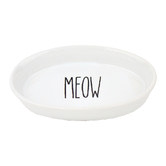 Cattitude White Meow Ceramic Cat Dishes