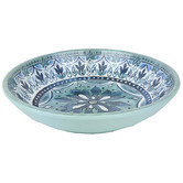 Cattitude Blue &amp; Green Fresco Shallow Cat Saucer