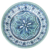 Cattitude Blue &amp; Green Fresco Shallow Cat Saucer