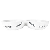 Cattitude Ollie Ceramic Double Cat Bowl