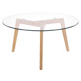 Temple &amp; Webster Stad Glass Top Coffee Table