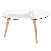 Temple &amp; Webster Stad Glass Top Coffee Table
