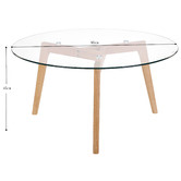 Temple &amp; Webster Stad Glass Top Coffee Table