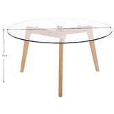 Temple &amp; Webster Stad Round Glass-Top Coffee Table