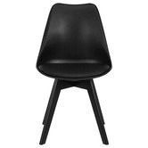 Temple &amp; Webster Black Nova Beech &amp; Faux Leather Dining Chairs