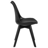 Temple &amp; Webster Black Nova Beech &amp; Faux Leather Dining Chairs