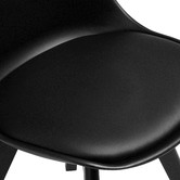 Temple &amp; Webster Black Nova Beech &amp; Faux Leather Dining Chairs