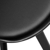 Temple &amp; Webster Black Nova Beech &amp; Faux Leather Dining Chairs