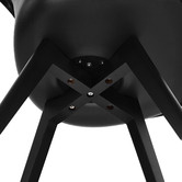 Temple &amp; Webster Black Nova Beech &amp; Faux Leather Dining Chairs