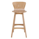 Temple &amp; Webster 64cm Ash Nobu High Back Bar Stool